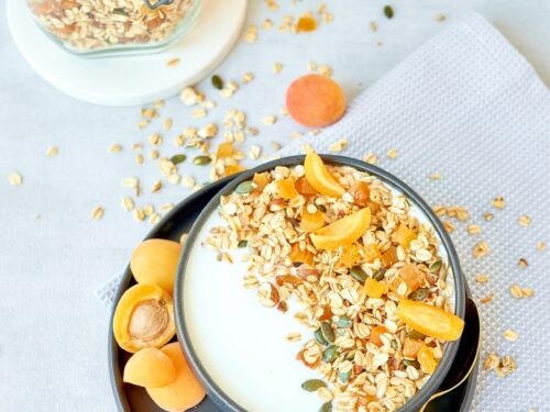 aprikoosimüsli kaerahelveste ja apelsiniga