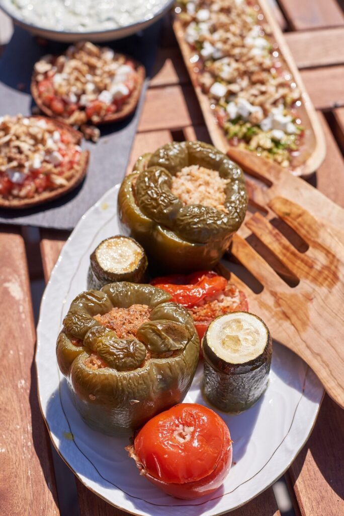 Kreekapärased täidetud köögiviljad