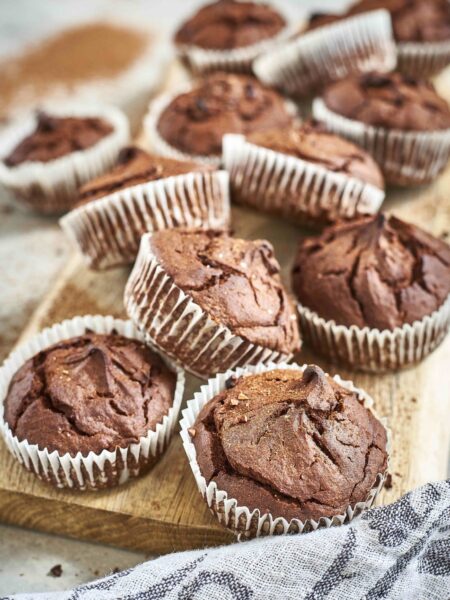 Mõnusalt šokolaadised bataadimuffinid