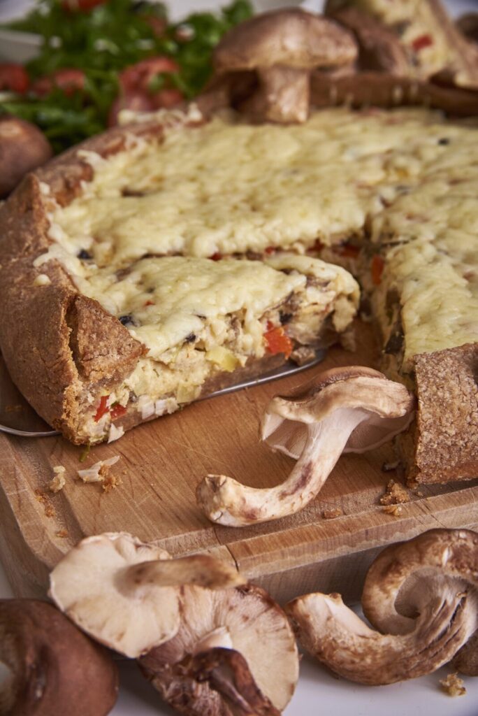 Quiche shiitake seentega