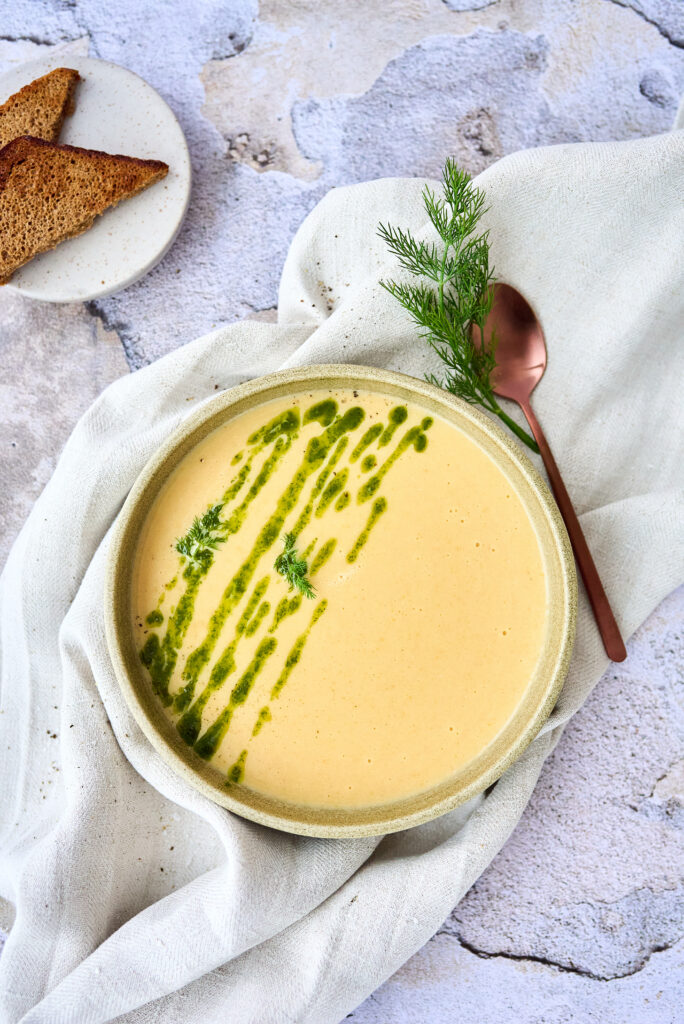 Koorene püreesupp tursafileega